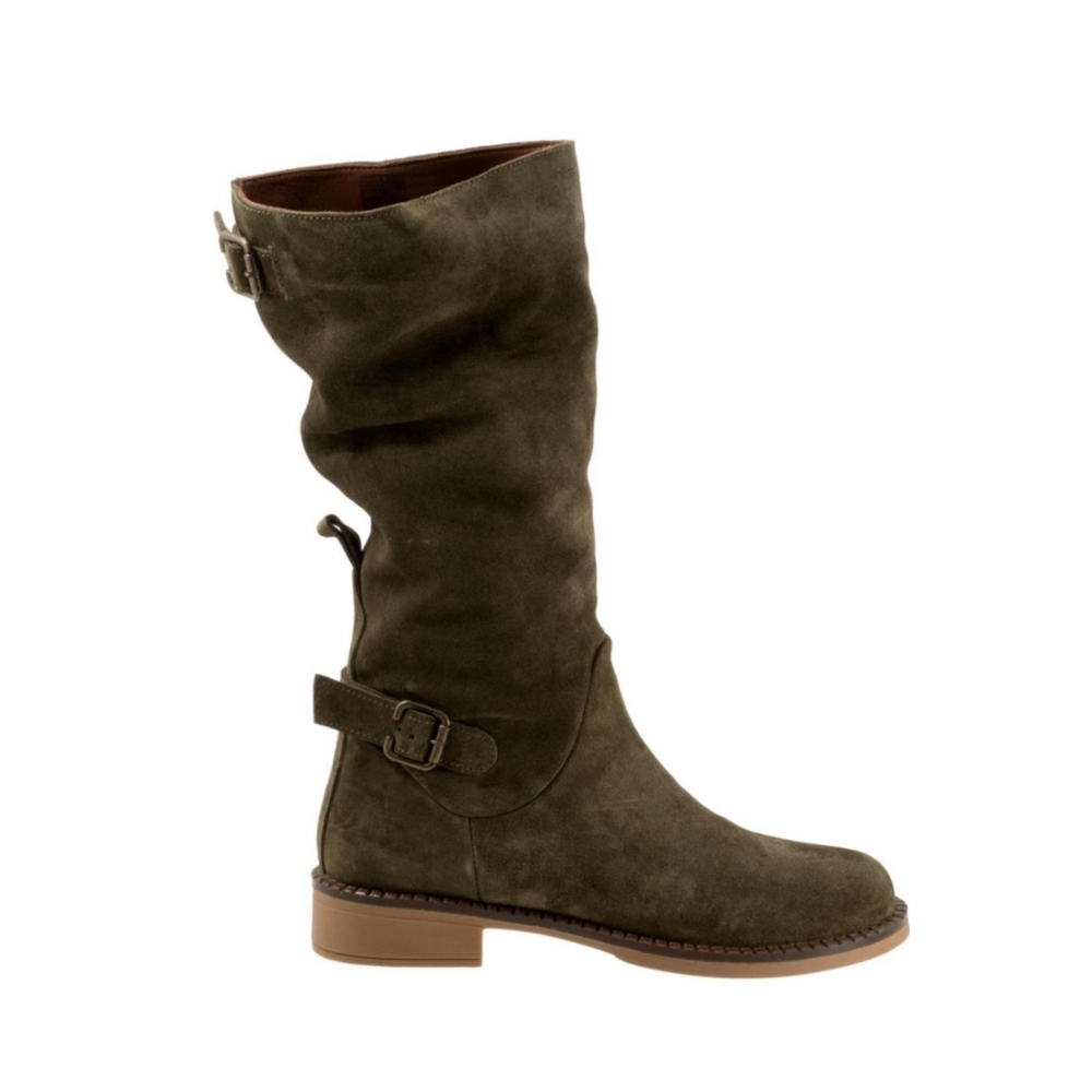 Bueno Tall Shaft Boots Suede Khaki Size 39